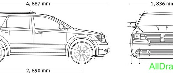 Dodge Journey (2008) (Dodge Jorney (2008)) - drawings (drawings) of the car